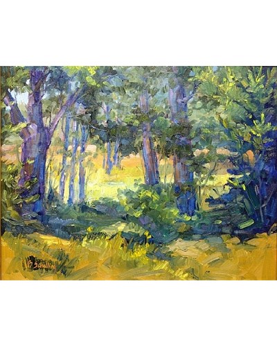 ציור מופשט יער פורח